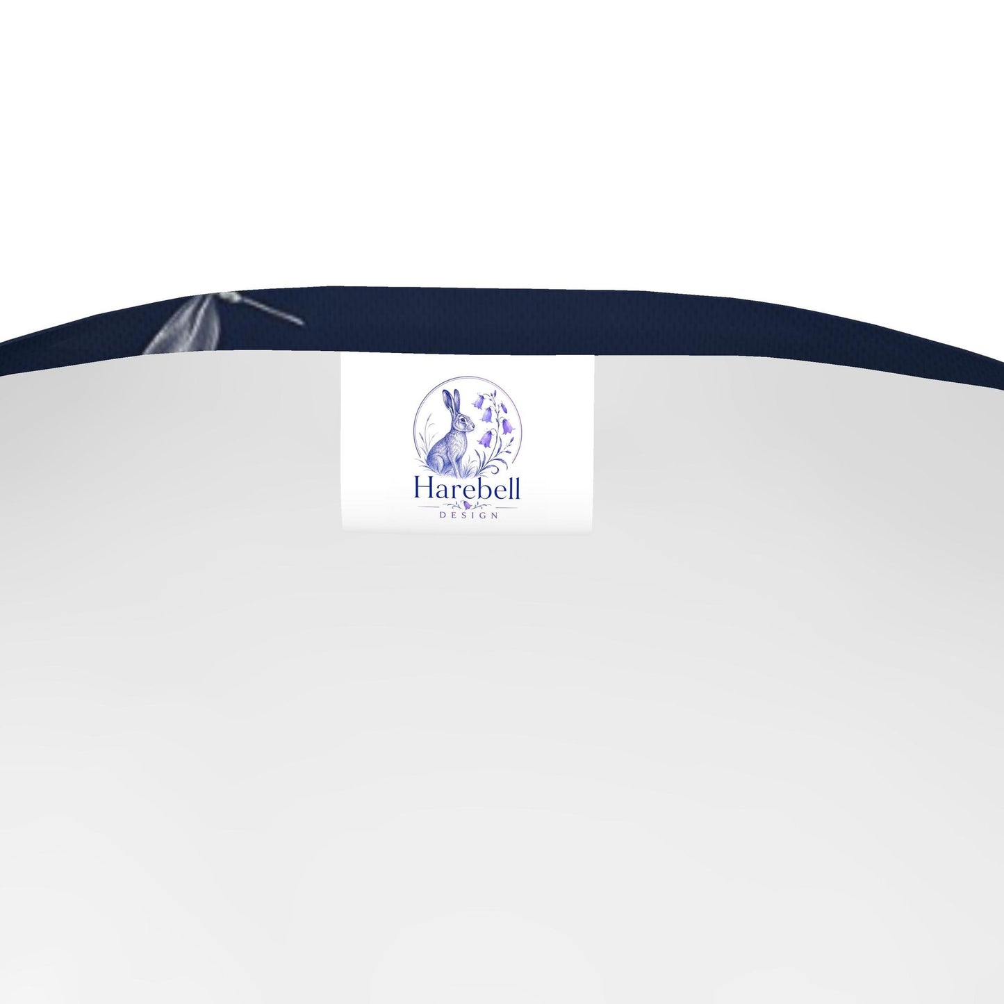 Navy Blue Dragonfly Long Sleeve T-Shirt for Women | Elegant Silver Dra