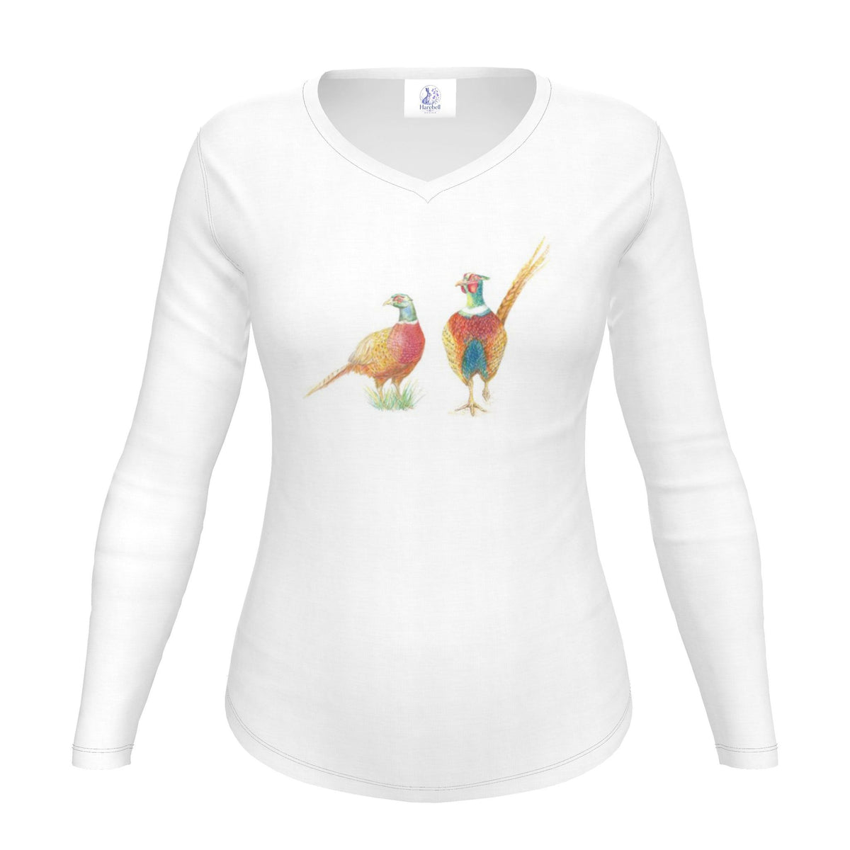 Luxury Women's Long Sleeve Pheasant T-Shirt | British Wildlife Collect