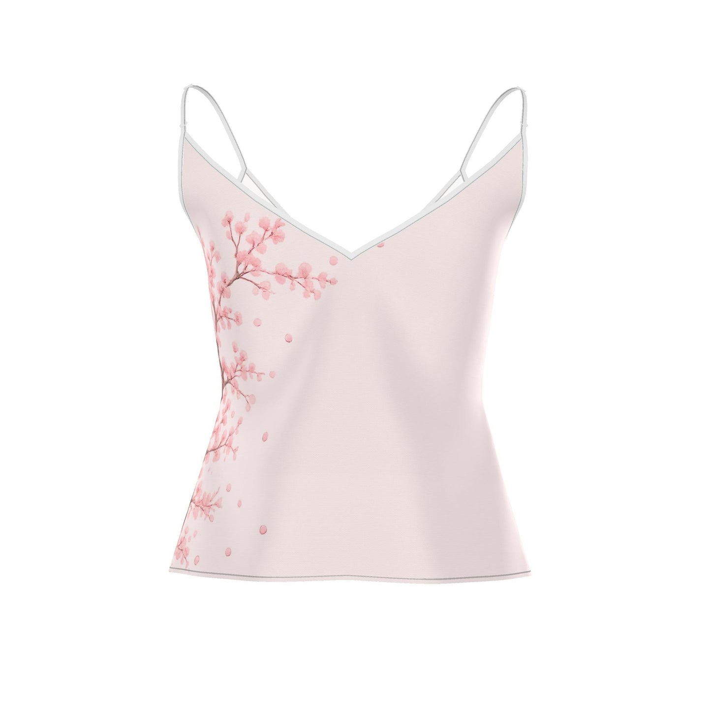 Cherry Blossom Silk Camisole | Luxury Floral Silk Cami Top | Romantic