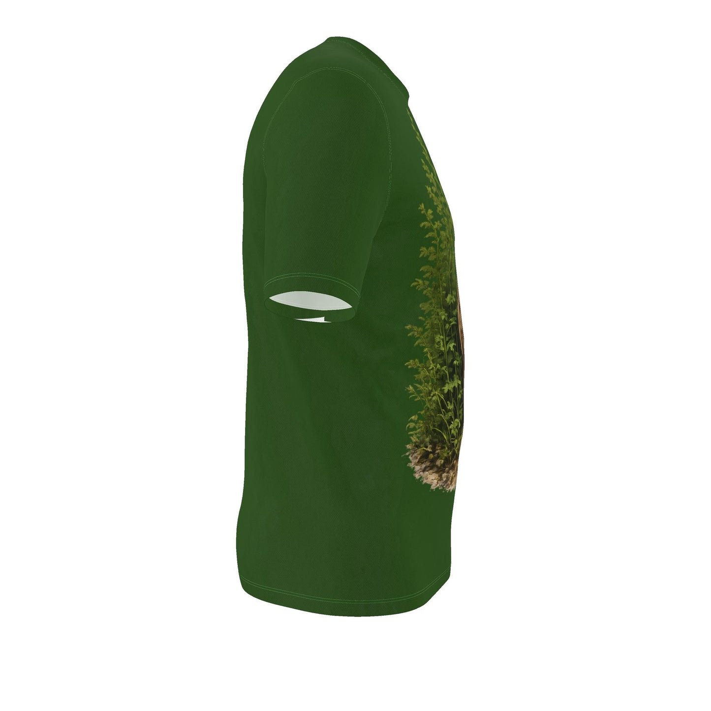Men's Dark Green Hare T-Shirt – British Wildlife Nature-Inspired Tee