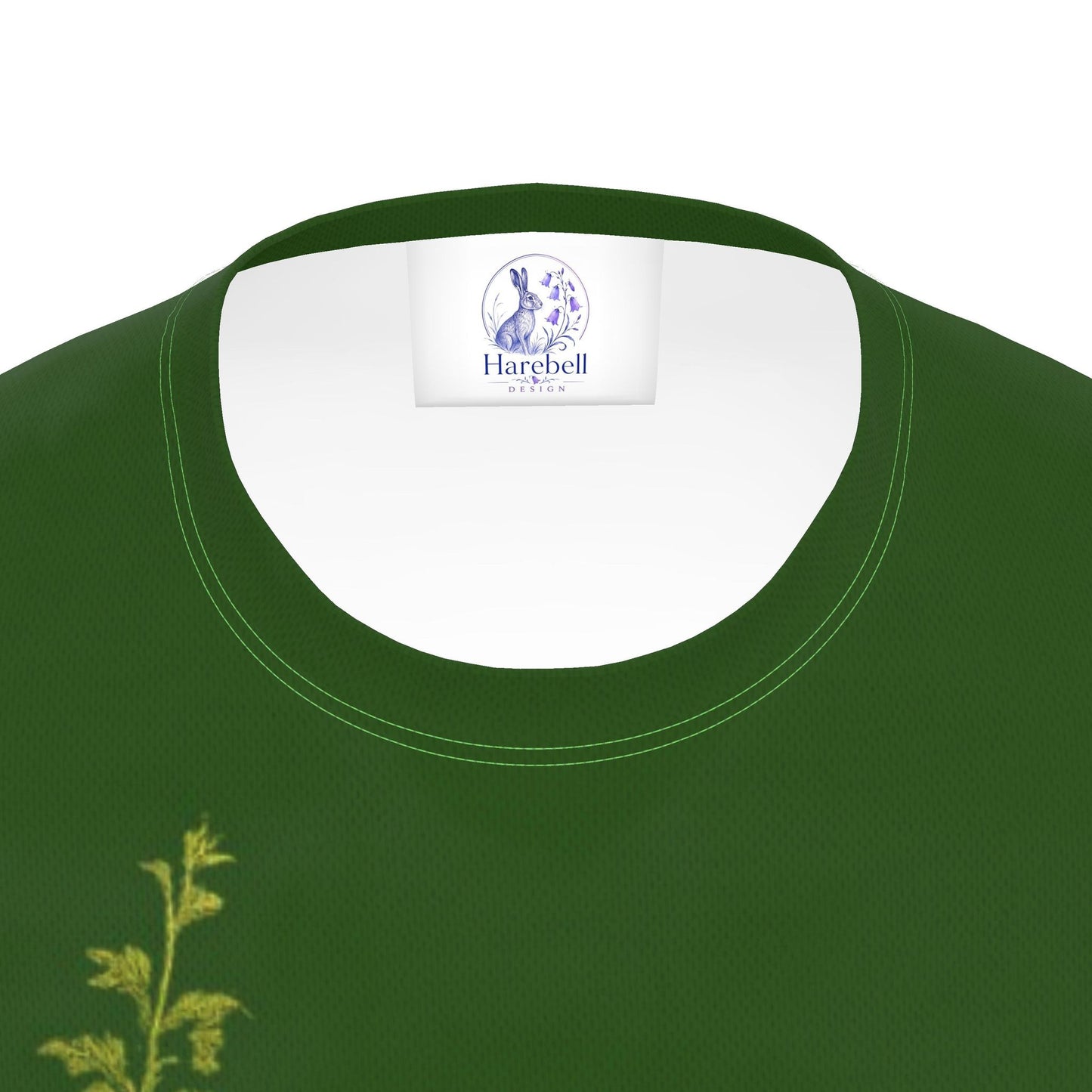 Men's Dark Green Hare T-Shirt – British Wildlife Nature-Inspired Tee