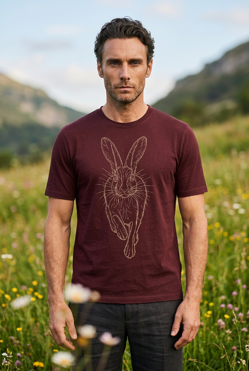 Men's Burgundy Hare Performance T-Shirt – Airflow Hiking & Outdoor Spo