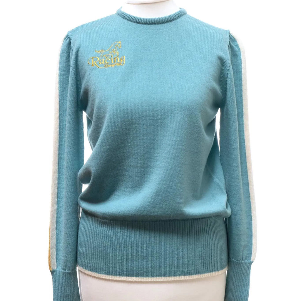 Women's 100% Merino Wool Jumper, weightless & warm in Pastel Cheltenham Green