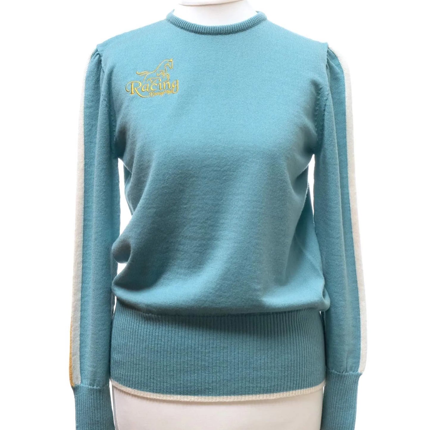 Women's 100% Merino Wool Jumper, weightless & warm in Pastel Cheltenham Green